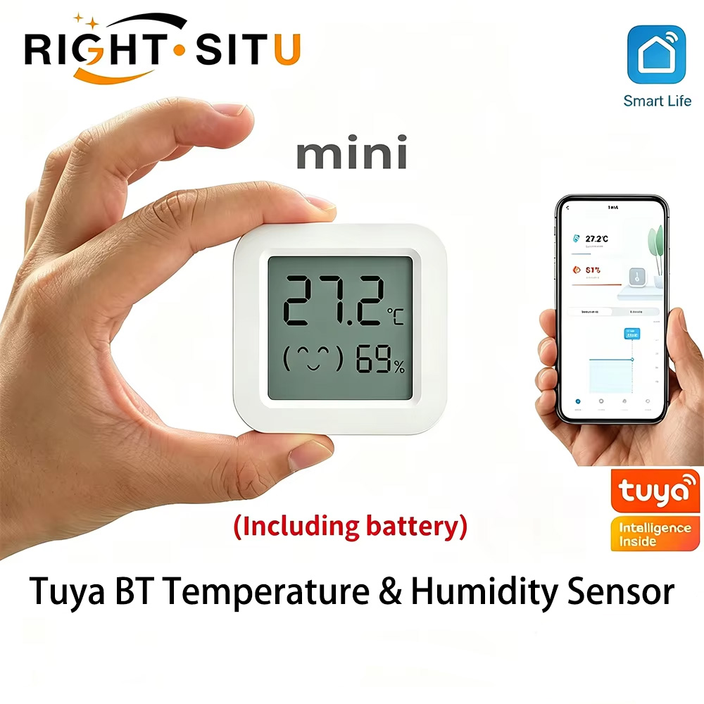 Digital Hygrometer Probe - Tuya Temperatur- und Feuchtigkeitssensor, Mini-LCD-Digitalanzeige, kompatibel