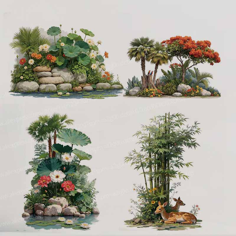 Wandaufkleber mit tropischen P – Pvc Panel Background Bewertung und Preis