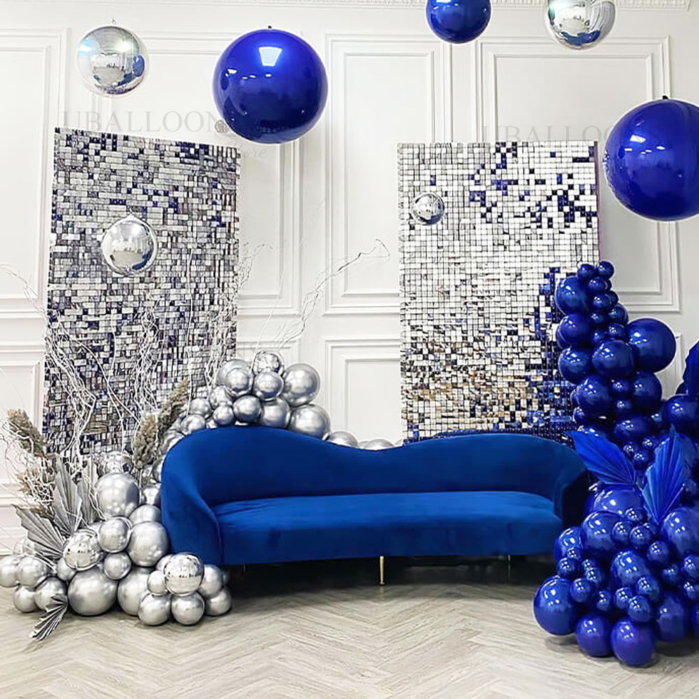 Silberne Pailletten-Wandhinter – Pvc Panel Background Bewertung und Preis
